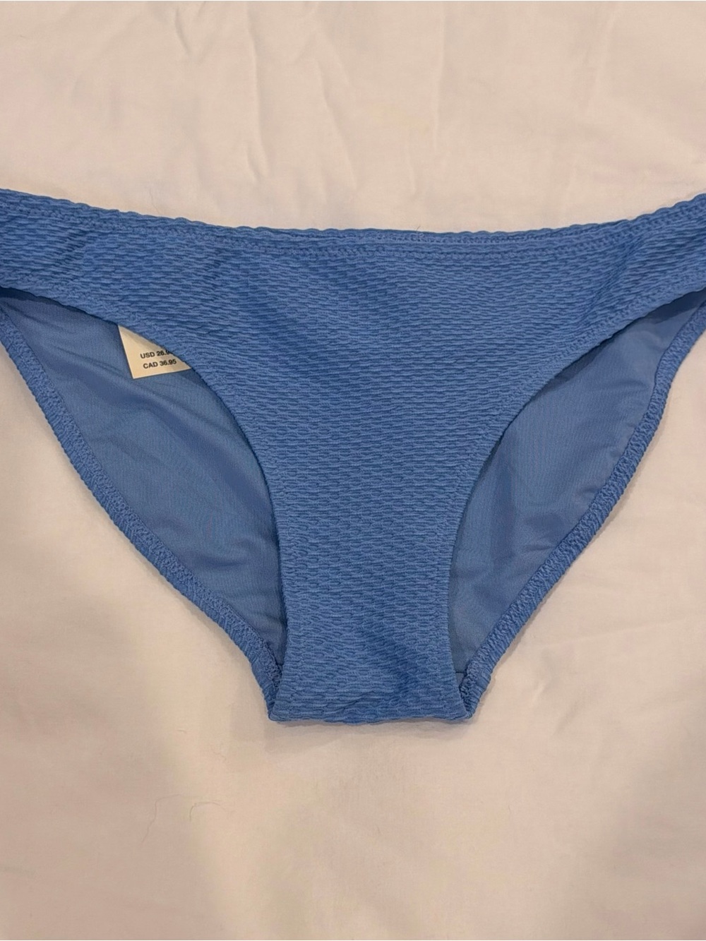 Aerie Light Blue Textured Bikini Bottoms